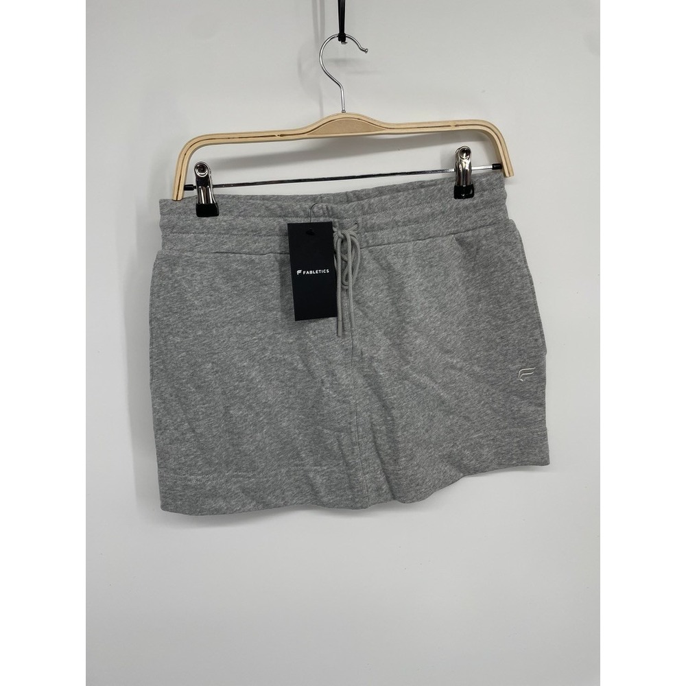 Fabletics Year Round Terry Mini Skirt Womens Small Classic Gray Heather Boho NWT